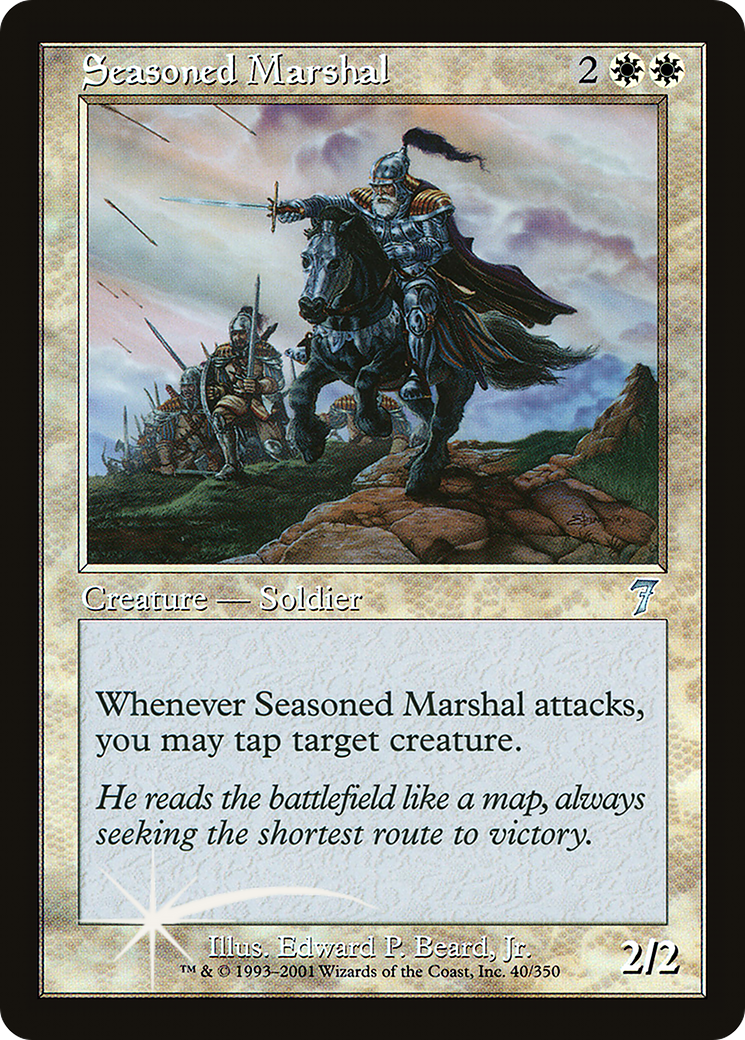 Seasoned Marshal (7ED-40★) - Seventh Edition Foil - Premium MTG Single from Wizards of the Coast - Just $2.87! Shop now at Game Crave Tournament Store