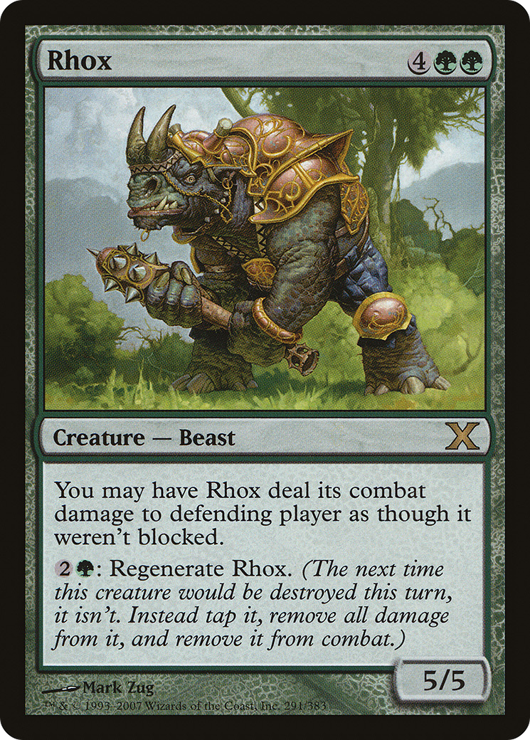 Rhox (10E-291) - Tenth Edition - Premium MTG Single from Wizards of the Coast - Just $0.56! Shop now at Game Crave Tournament Store