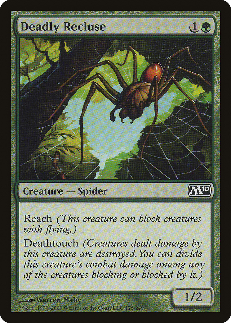 Deadly Recluse (M10-175) - Magic 2010 - Premium MTG Single from Wizards of the Coast - Just $0.08! Shop now at Game Crave Tournament Store