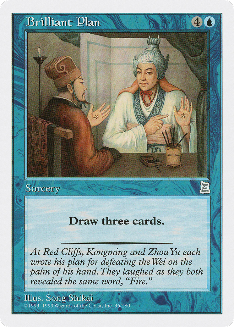 Brilliant Plan (PTK-036) - Portal Three Kingdoms - Premium MTG Single from Wizards of the Coast - Just $2.40! Shop now at Game Crave Tournament Store