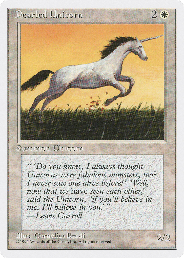 Pearled Unicorn (4ED-039) - Fourth Edition - Premium MTG Single from Wizards of the Coast - Just $0.25! Shop now at Game Crave Tournament Store