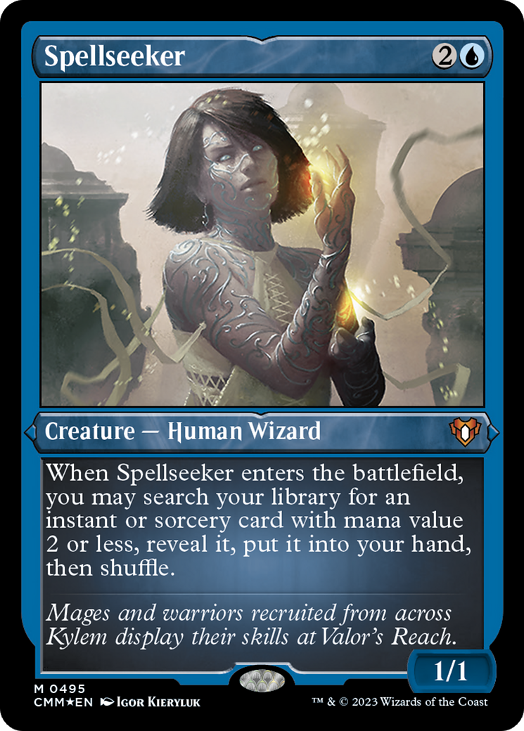 Spellseeker (CMM-495) - Commander Masters Etched Foil - Premium MTG Single from Wizards of the Coast - Just $4.28! Shop now at Game Crave Tournament Store