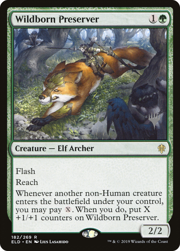 Wildborn Preserver (PELD-182P) - Throne of Eldraine Promos Foil - Premium MTG Single from Wizards of the Coast - Just $0.92! Shop now at Game Crave Tournament Store