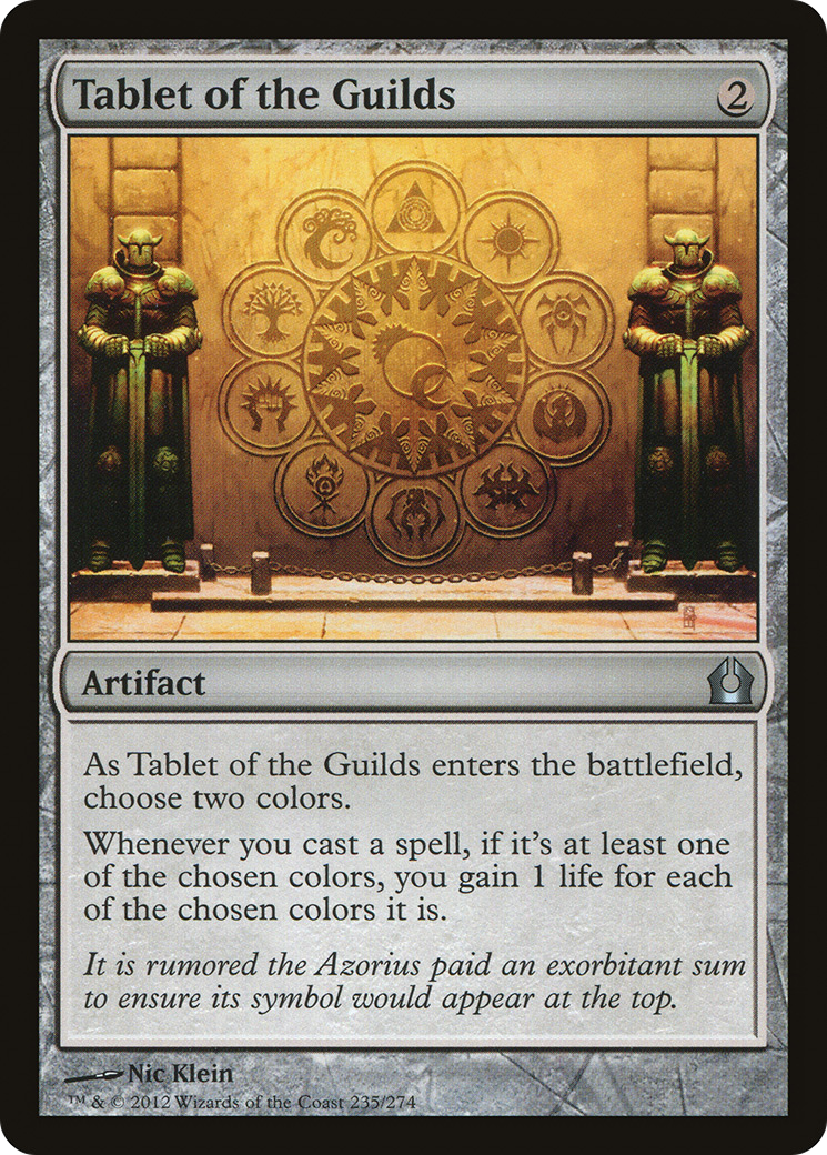 Tablet of the Guilds (RTR-235) - Return to Ravnica - Premium MTG Single from Wizards of the Coast - Just $0.08! Shop now at Game Crave Tournament Store