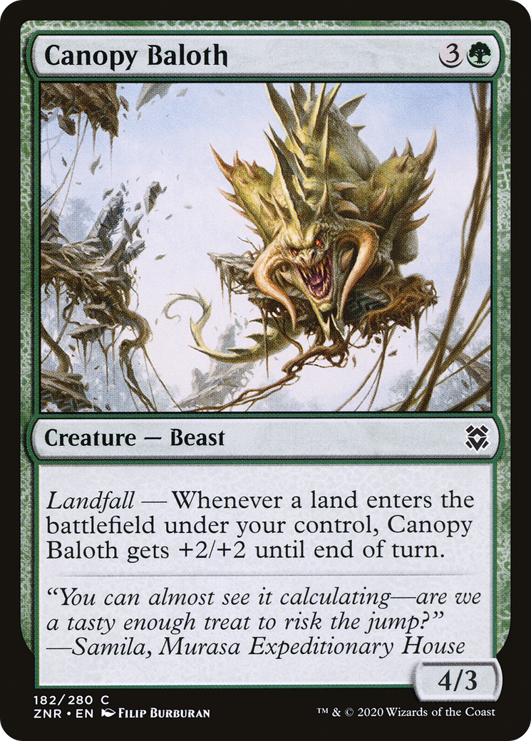 Canopy Baloth (ZNR-182) - Zendikar Rising - Premium MTG Single from Wizards of the Coast - Just $0.08! Shop now at Game Crave Tournament Store