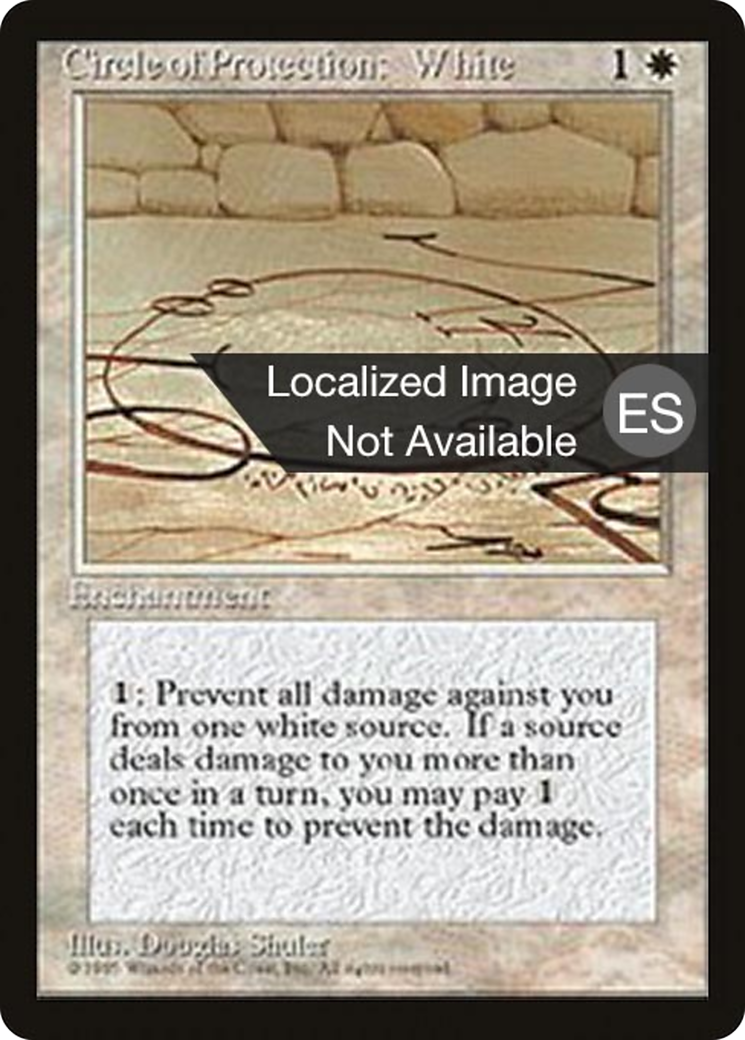 Circle of Protection: White (4BB-018) - Fourth Edition Foreign Black Border - Premium MTG Single from Wizards of the Coast - Just $0.08! Shop now at Game Crave Tournament Store