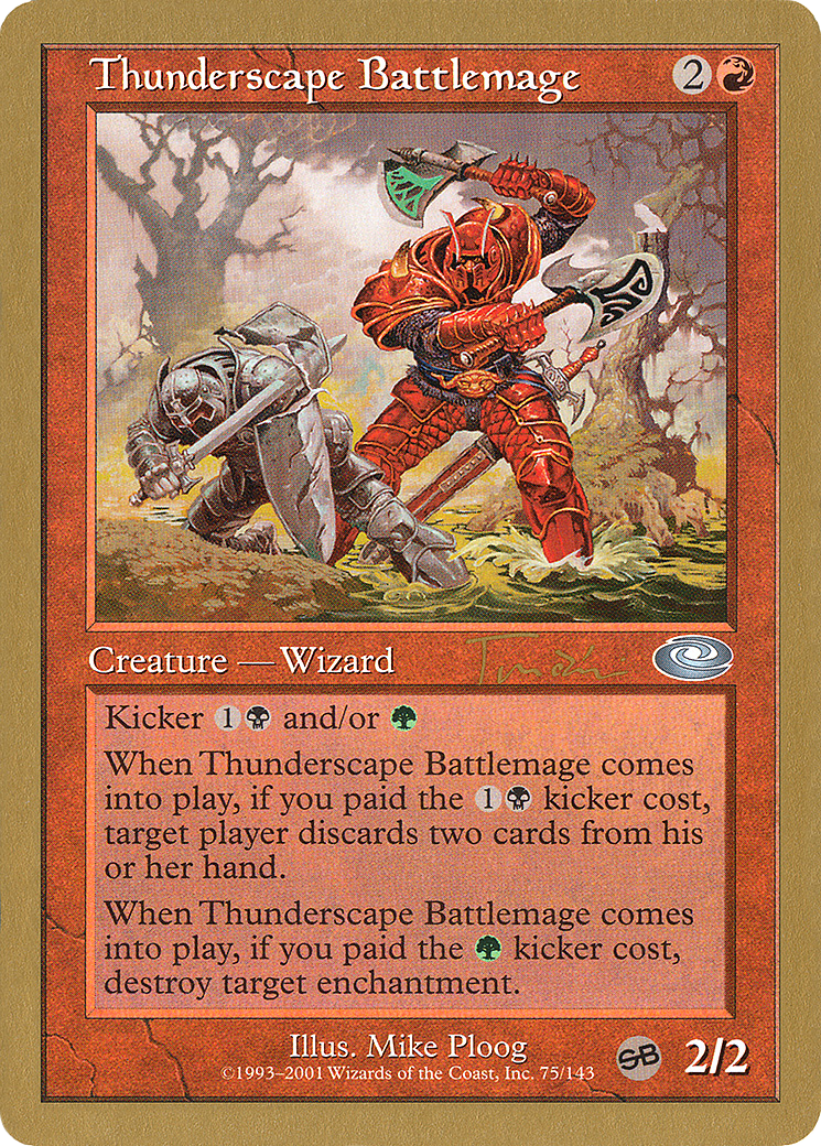 Thunderscape Battlemage (WC01-JT75SB) - World Championship Decks 2001 - Premium MTG Single from Wizards of the Coast - Just $0.08! Shop now at Game Crave Tournament Store