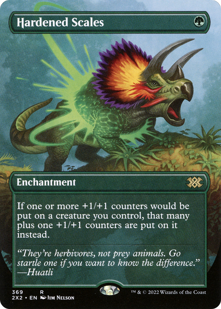 Hardened Scales (2X2-369) - Double Masters 2022 (Borderless) - Premium MTG Single from Wizards of the Coast - Just $2.52! Shop now at Game Crave Tournament Store