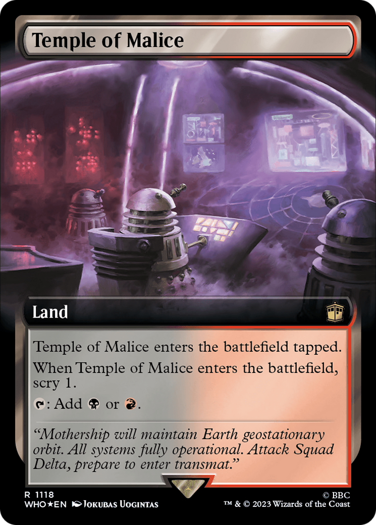 Temple of Malice (WHO-1118) - Doctor Who: (Extended Art) Foil - Premium MTG Single from Wizards of the Coast - Just $0.16! Shop now at Game Crave Tournament Store