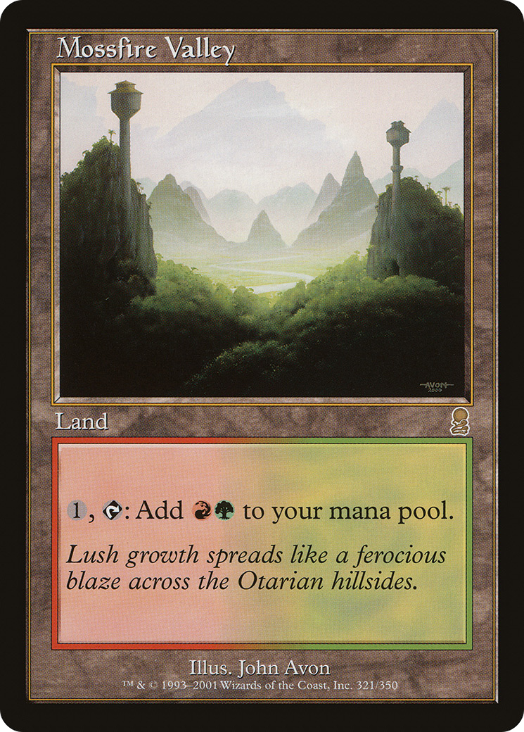 Mossfire Valley (ODY-321) - Odyssey Foil - Premium MTG Single from Wizards of the Coast - Just $6.55! Shop now at Game Crave Tournament Store