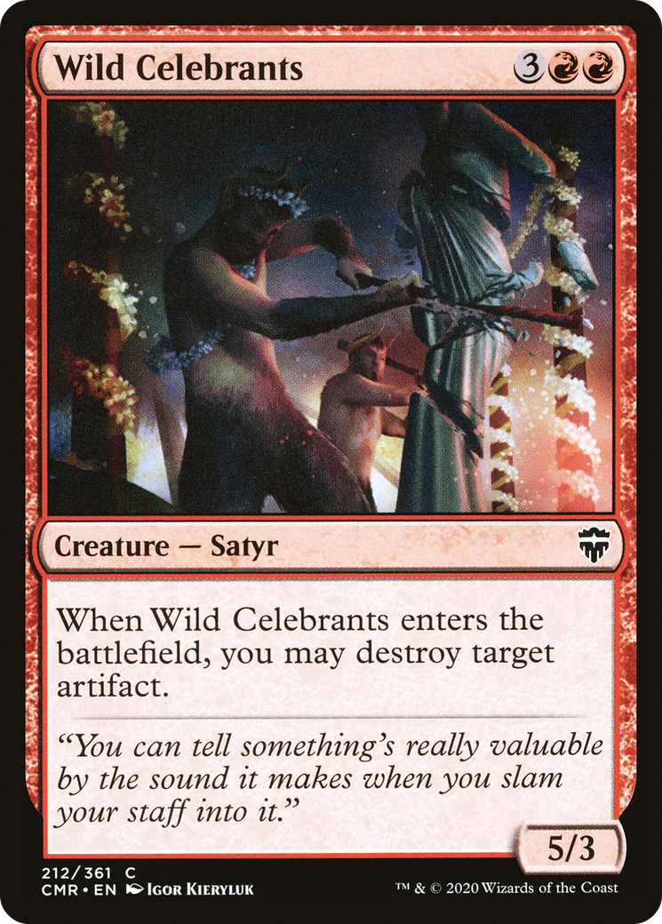 Wild Celebrants (CMR-212) - Commander Legends - Premium MTG Single from Wizards of the Coast - Just $0.08! Shop now at Game Crave Tournament Store