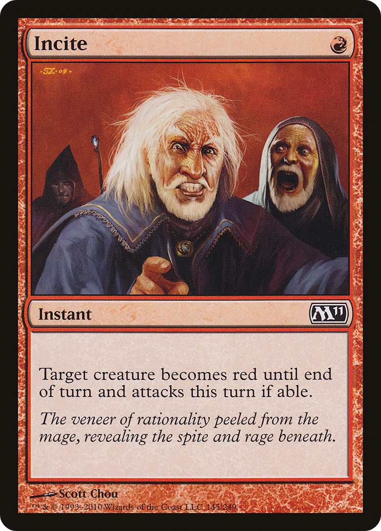 Incite (M11-145) - Magic 2011 Foil - Premium MTG Single from Wizards of the Coast - Just $0.11! Shop now at Game Crave Tournament Store