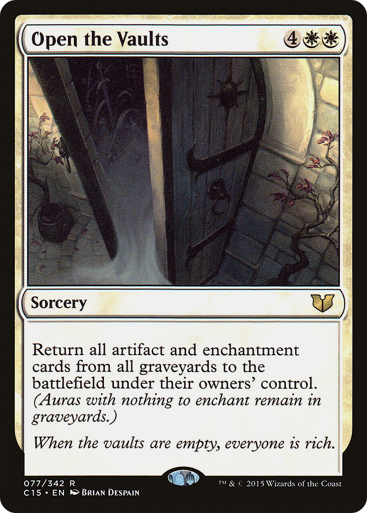 Open the Vaults (C15-077) - Commander 2015 - Premium MTG Single from Wizards of the Coast - Just $0.19! Shop now at Game Crave Tournament Store