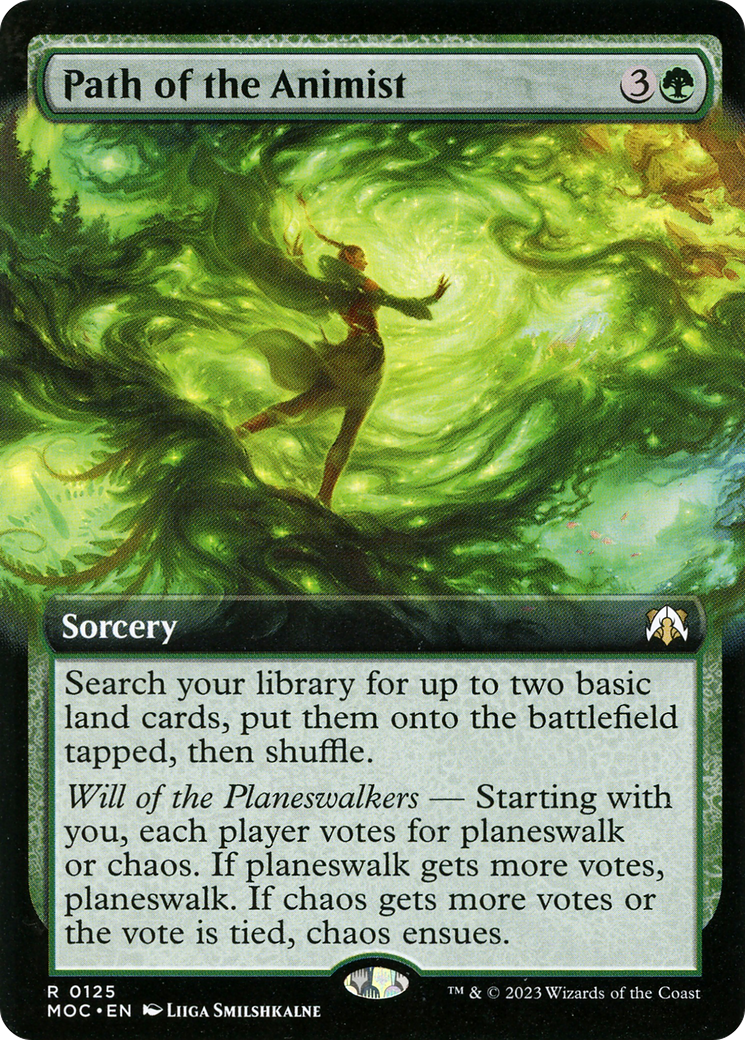 Path of the Animist (MOC-125) - March of the Machine Commander: (Extended Art) - Premium MTG Single from Wizards of the Coast - Just $0.08! Shop now at Game Crave Tournament Store