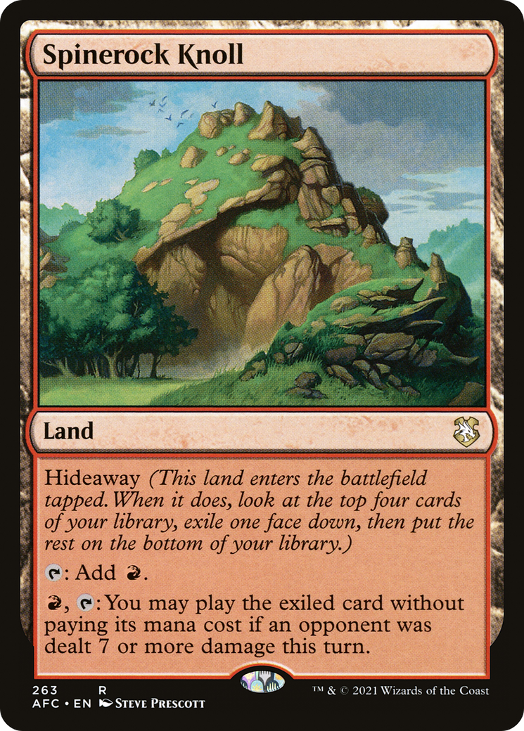 Spinerock Knoll (AFC-263) - Forgotten Realms Commander - Premium MTG Single from Wizards of the Coast - Just $0.10! Shop now at Game Crave Tournament Store