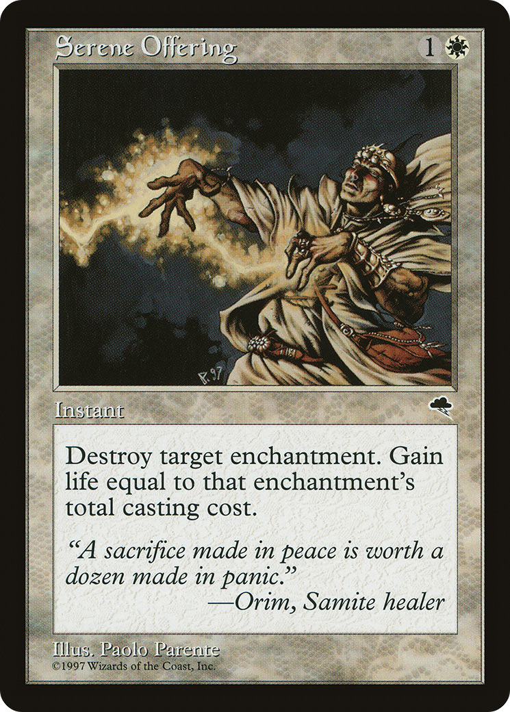 Serene Offering (TMP-040) - Tempest - Premium MTG Single from Wizards of the Coast - Just $0.23! Shop now at Game Crave Tournament Store