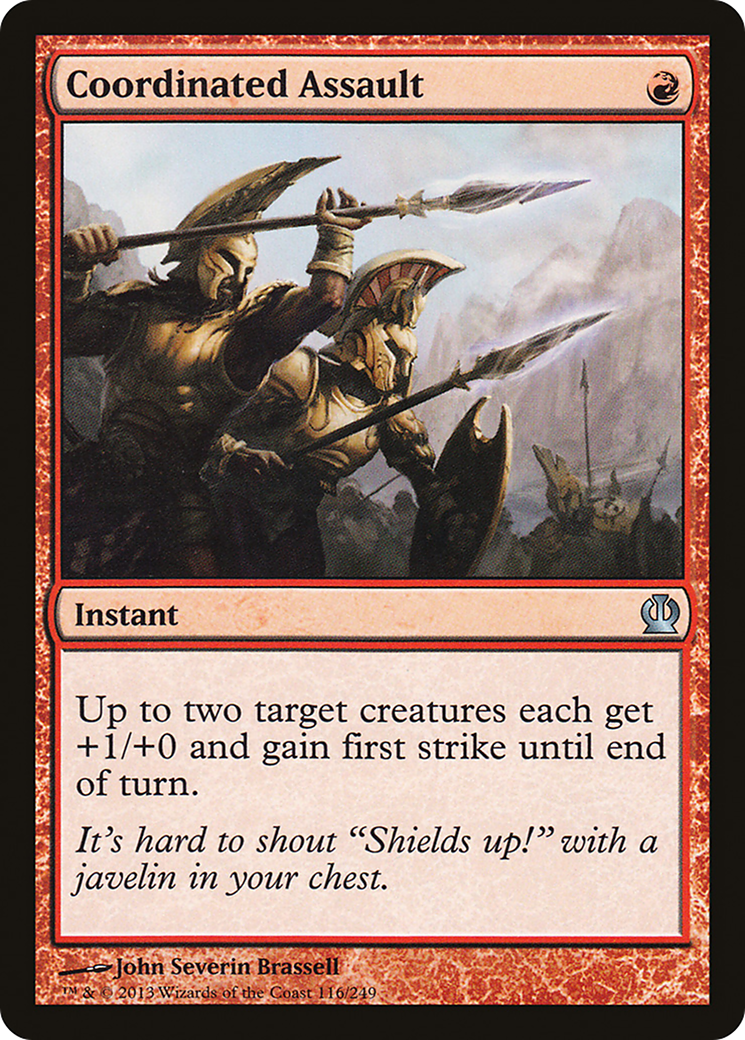 Coordinated Assault (THS-116) - Theros Foil - Premium MTG Single from Wizards of the Coast - Just $0.11! Shop now at Game Crave Tournament Store