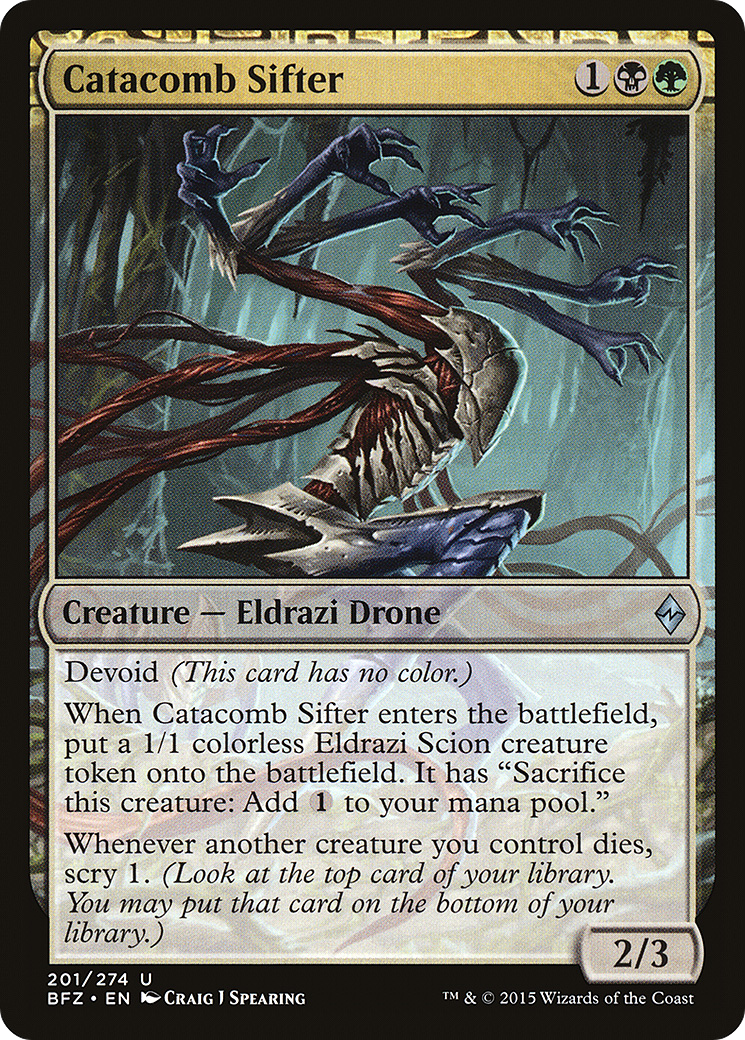 Catacomb Sifter (BFZ-201) - Battle for Zendikar: (devoid) Foil - Premium MTG Single from Wizards of the Coast - Just $0.71! Shop now at Game Crave Tournament Store