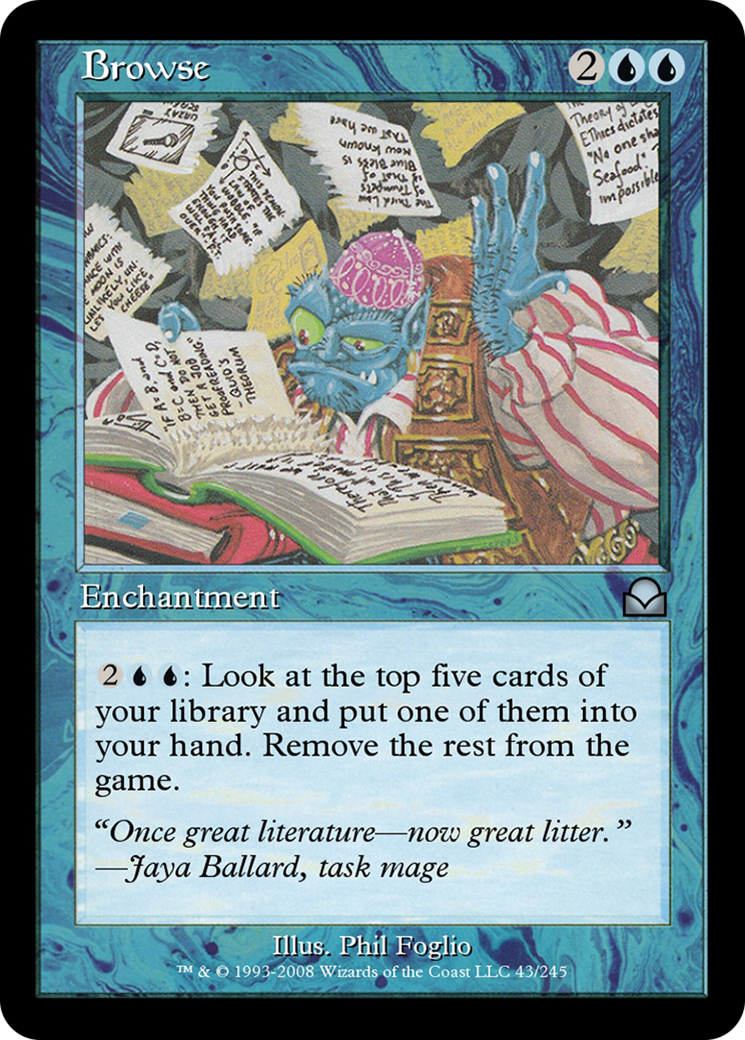 Browse (ME2-043) - Masters Edition II - Premium MTG Single from Wizards of the Coast - Just $0! Shop now at Game Crave Tournament Store