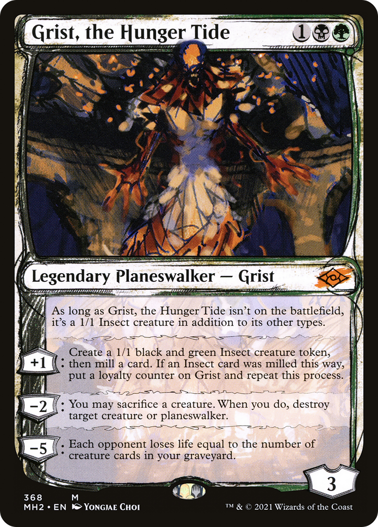 Grist, the Hunger Tide (MH2-368) - Modern Horizons 2: (Showcase) Foil - Premium MTG Single from Wizards of the Coast - Just $3.31! Shop now at Game Crave Tournament Store