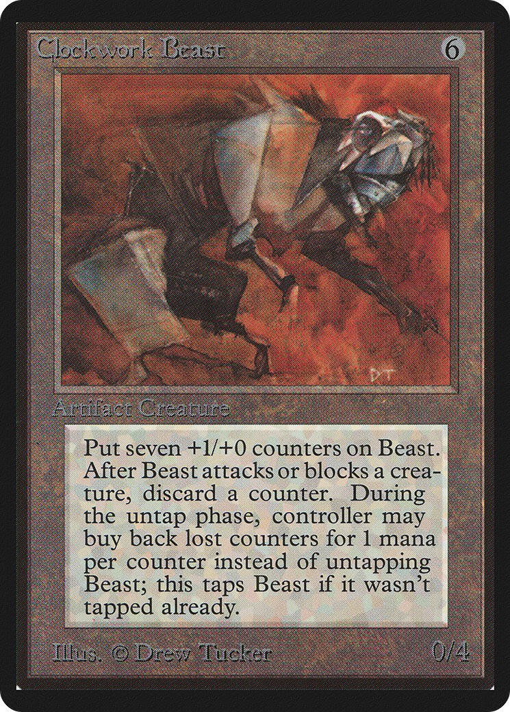 Clockwork Beast (LEB-237) - Limited Edition Beta - Premium MTG Single from Wizards of the Coast - Just $82.08! Shop now at Game Crave Tournament Store