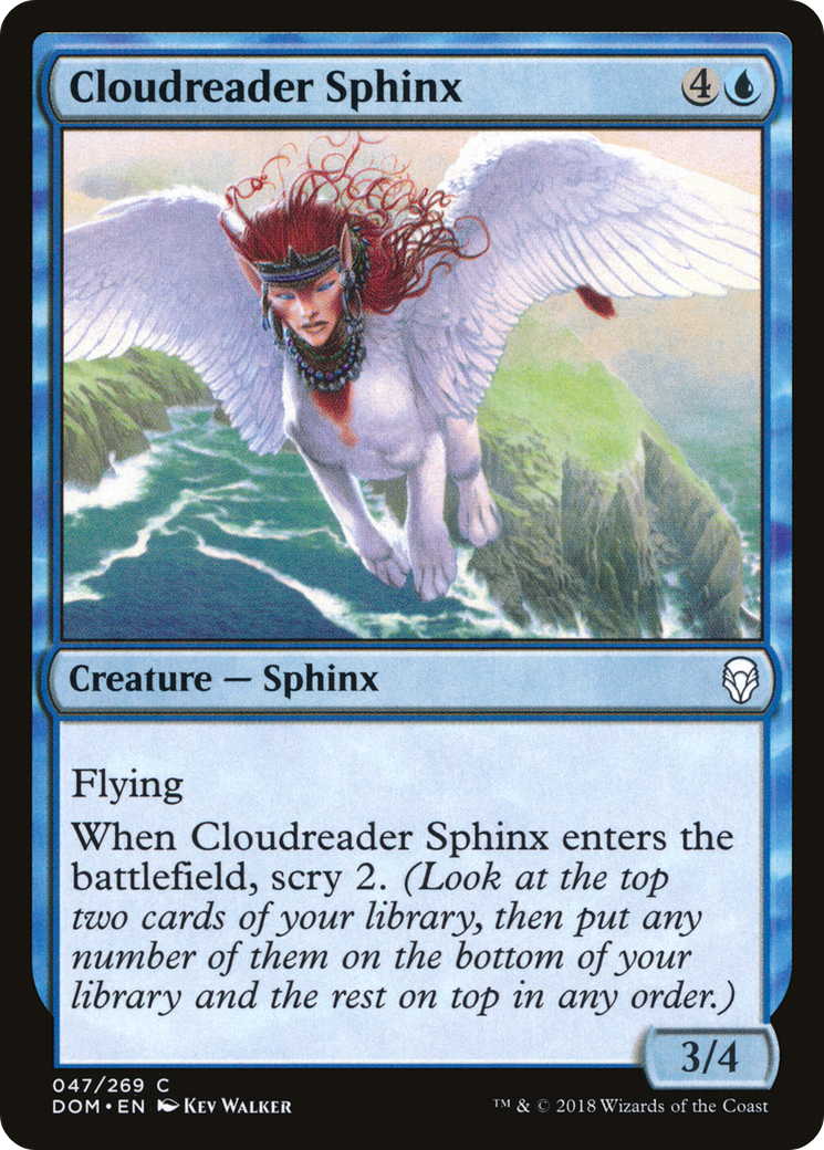 Cloudreader Sphinx (DOM-047) - Dominaria Foil - Premium MTG Single from Wizards of the Coast - Just $0.08! Shop now at Game Crave Tournament Store