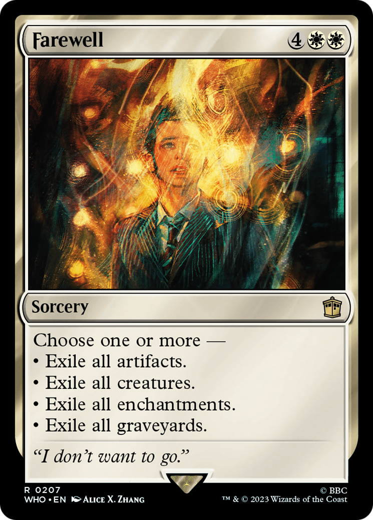 Farewell (WHO-207) - Doctor Who Foil - Premium MTG Single from Wizards of the Coast - Just $1.55! Shop now at Game Crave Tournament Store