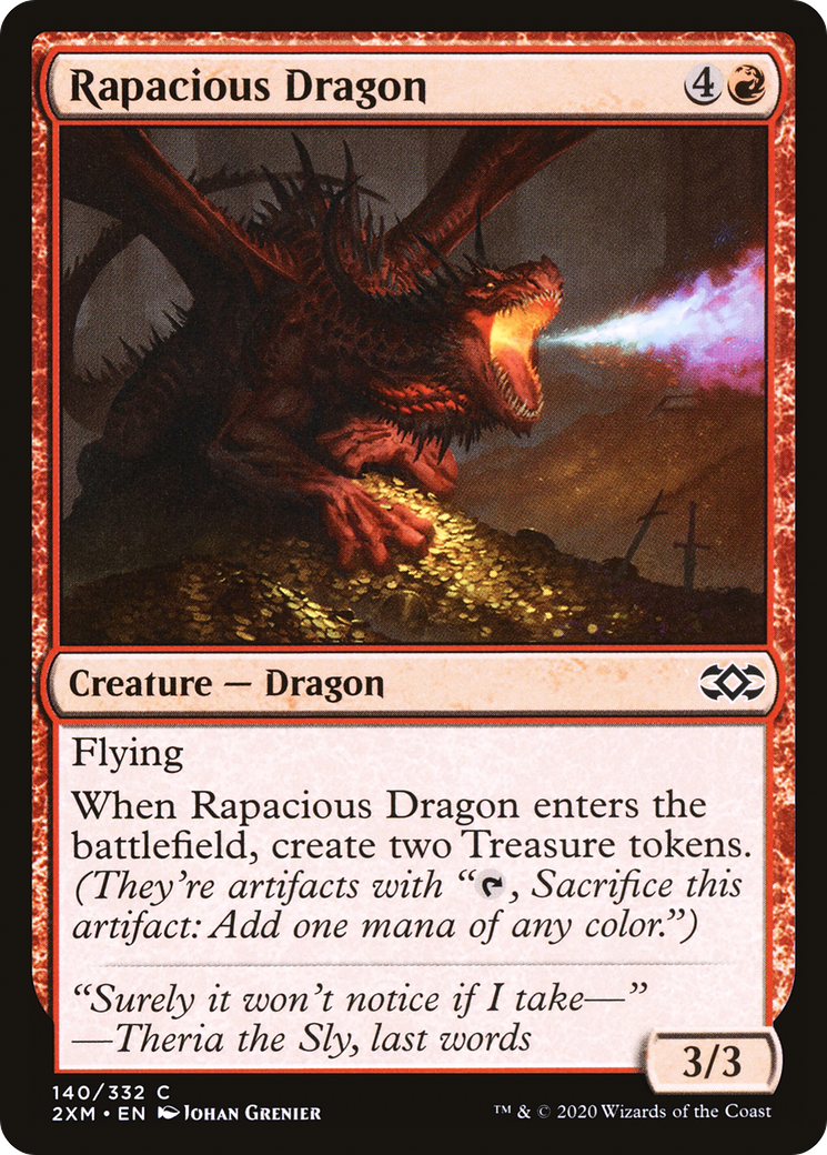 Rapacious Dragon (2XM-140) - Double Masters Foil - Premium MTG Single from Wizards of the Coast - Just $0.25! Shop now at Game Crave Tournament Store