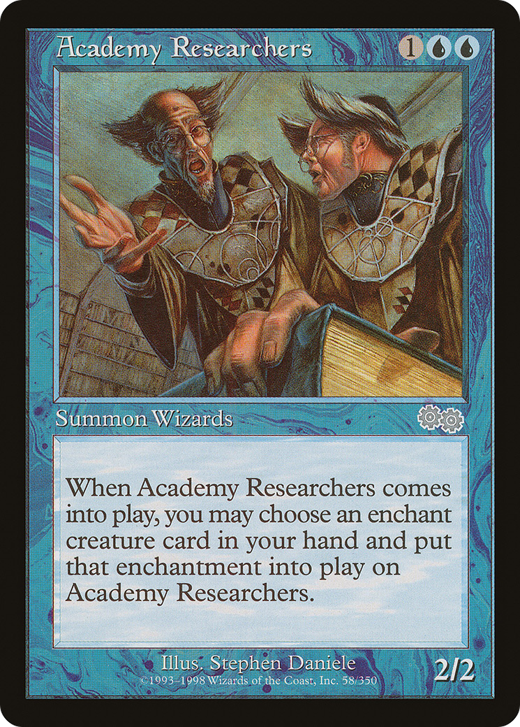 Academy Researchers (USG-058) - Urza's Saga - Premium MTG Single from Wizards of the Coast - Just $0.25! Shop now at Game Crave Tournament Store