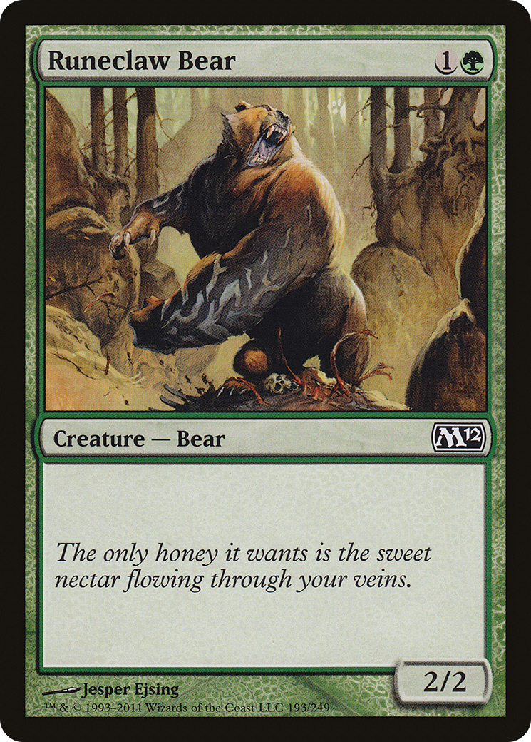 Runeclaw Bear (M12-193) - Magic 2012 - Premium MTG Single from Wizards of the Coast - Just $0.25! Shop now at Game Crave Tournament Store
