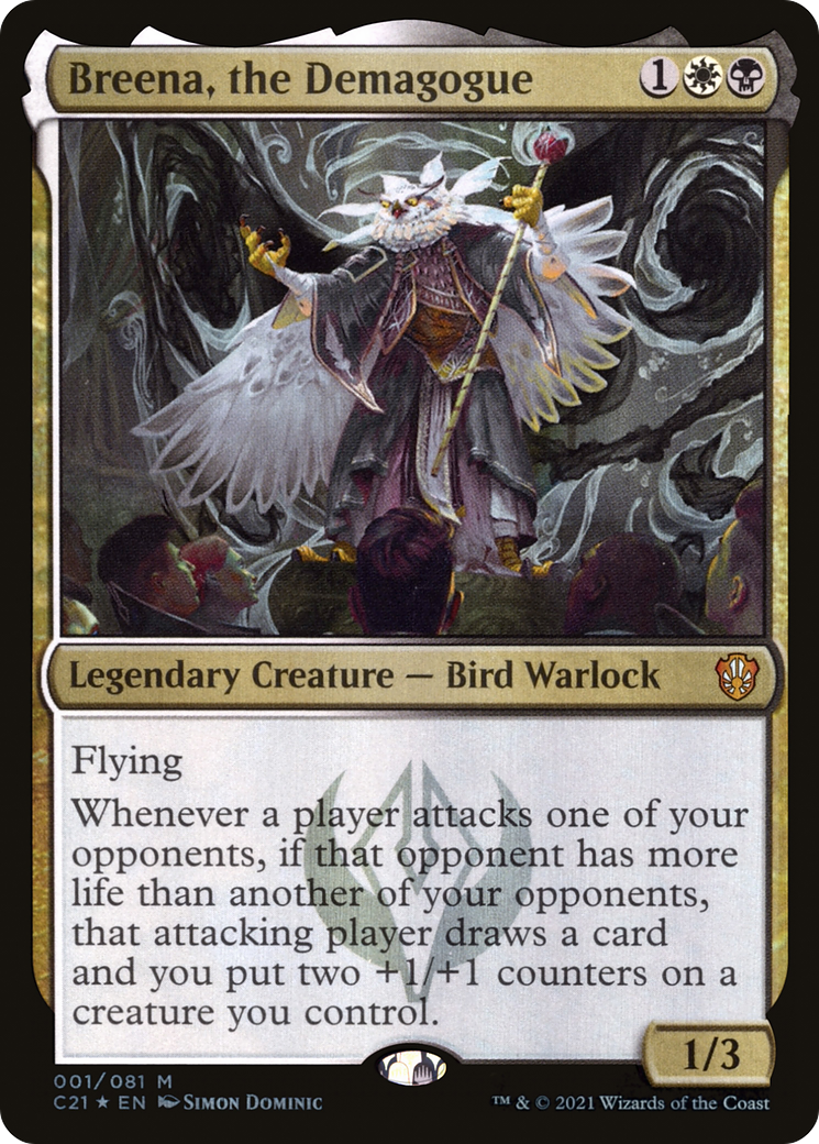 Breena, the Demagogue (C21-001) - Commander 2021 Foil - Premium MTG Single from Wizards of the Coast - Just $0.35! Shop now at Game Crave Tournament Store