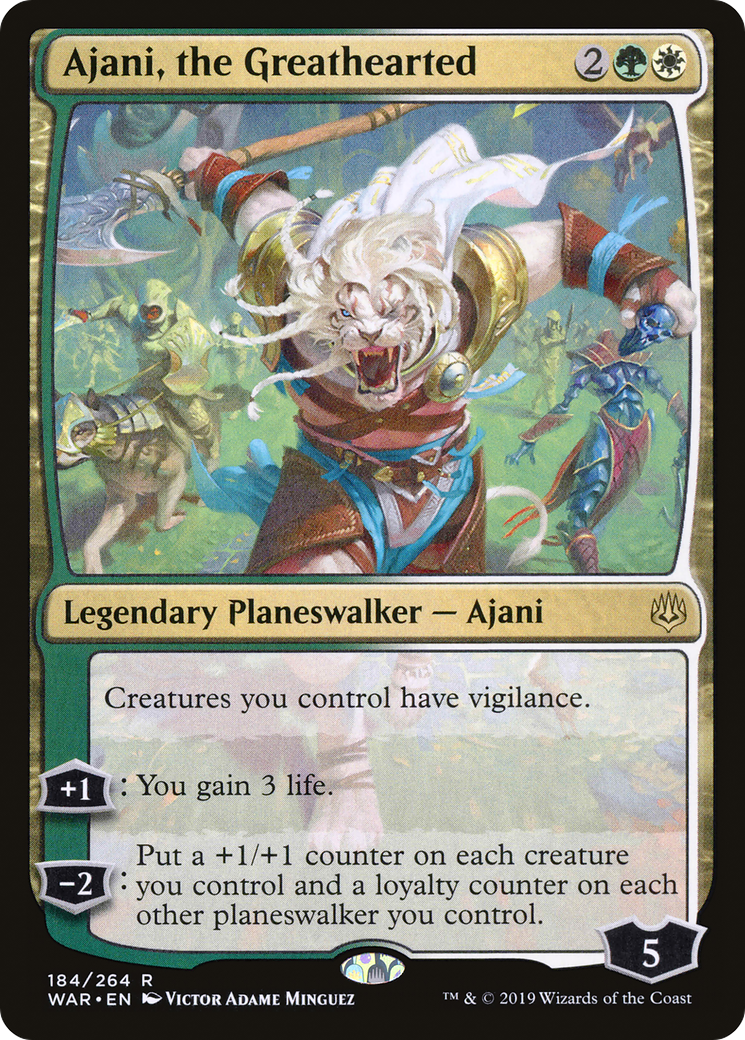 Ajani, the Greathearted (WAR-184) - War of the Spark - Premium MTG Single from Wizards of the Coast - Just $0.19! Shop now at Game Crave Tournament Store