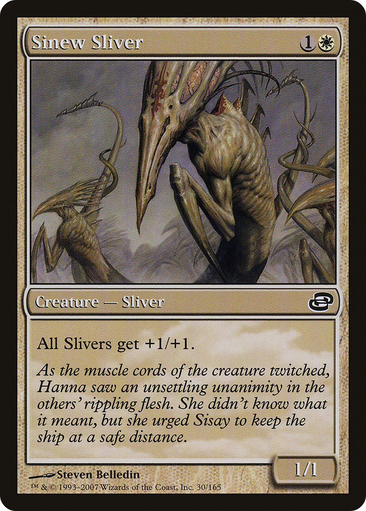 Sinew Sliver (PLC-030) - Planar Chaos: (colorshifted) Foil - Premium MTG Single from Wizards of the Coast - Just $1.41! Shop now at Game Crave Tournament Store