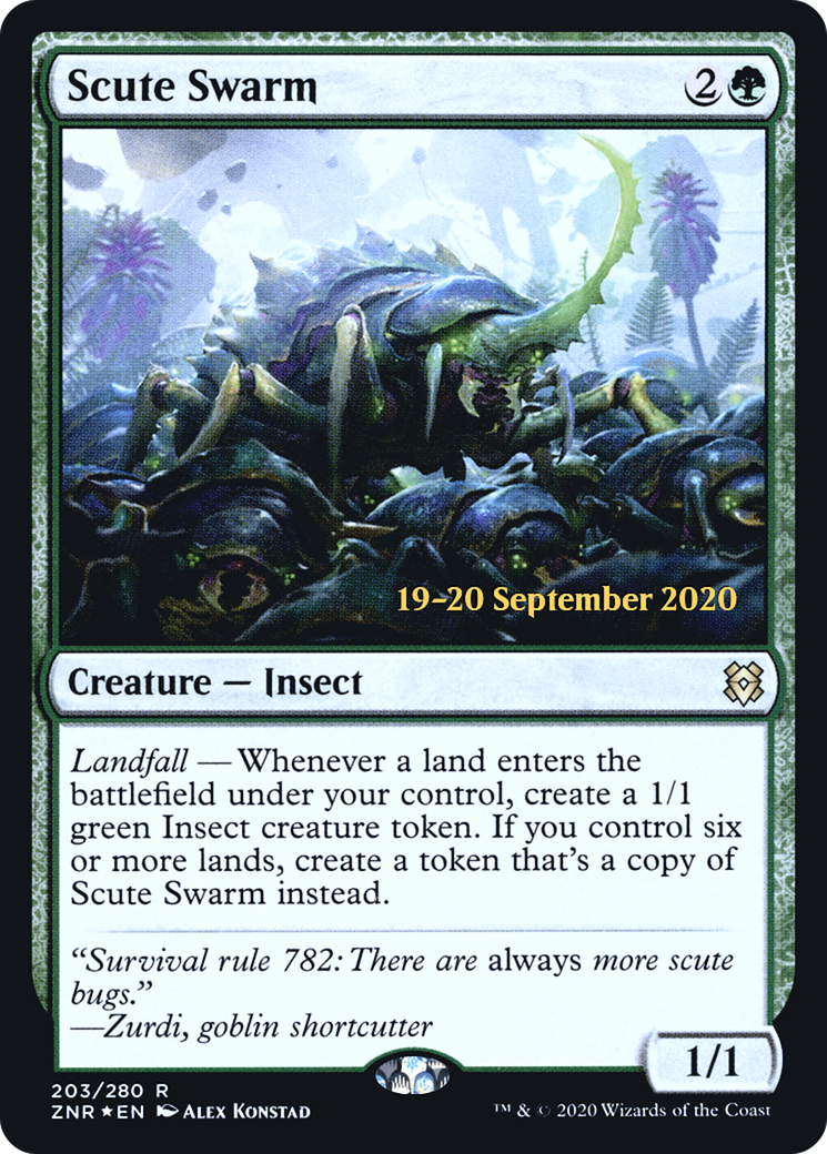 Scute Swarm (PZNR-203S) - Zendikar Rising Promos Foil - Premium MTG Single from Wizards of the Coast - Just $8.16! Shop now at Game Crave Tournament Store