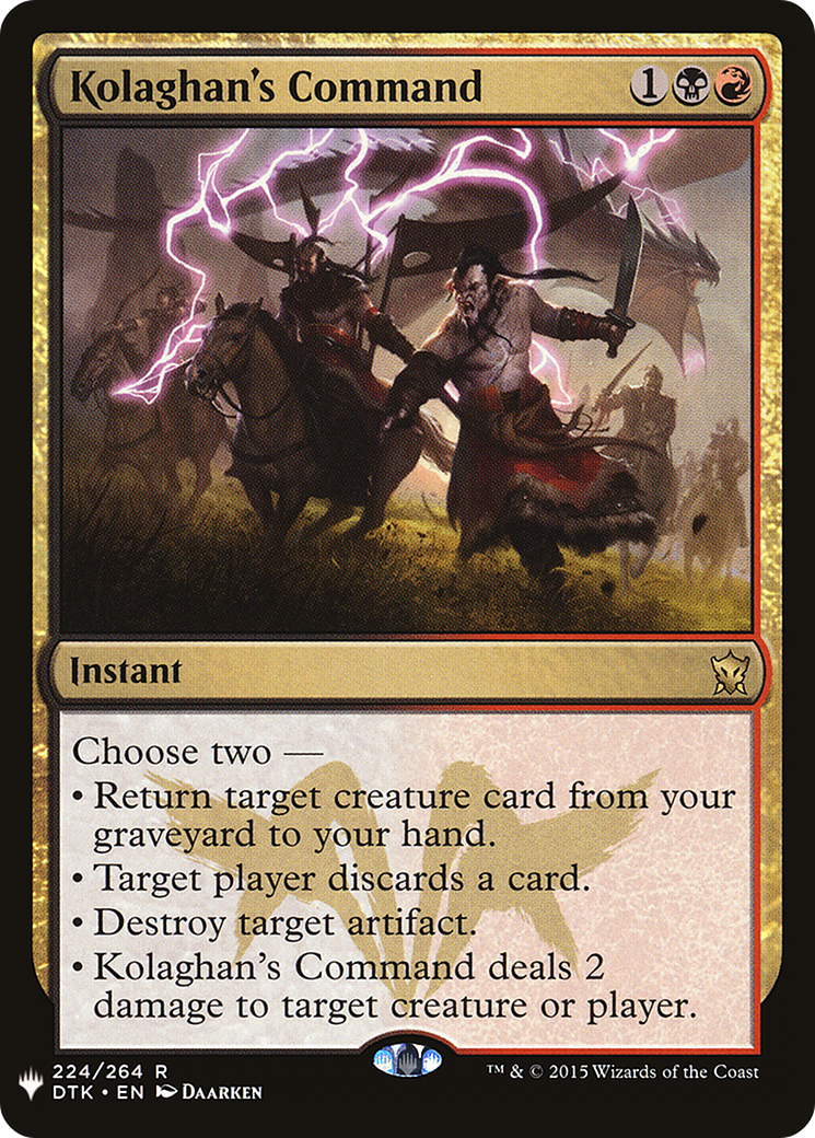 Kolaghan's Command (MB1-1445) - Mystery Booster - Premium MTG Single from Wizards of the Coast - Just $0.08! Shop now at Game Crave Tournament Store