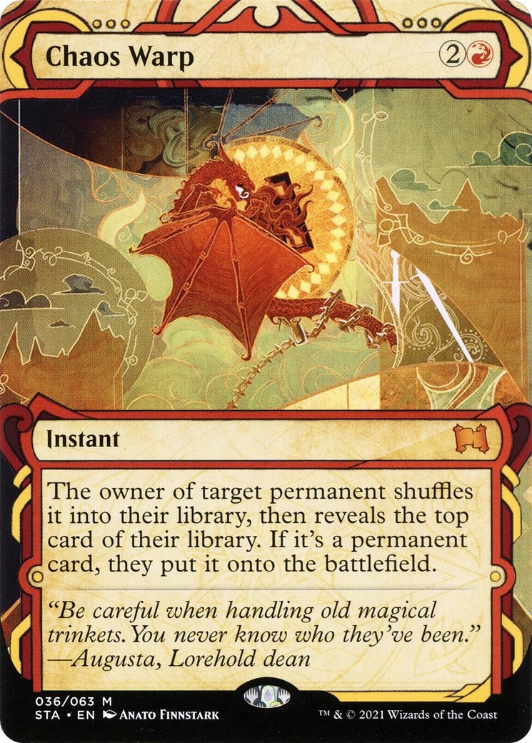 Chaos Warp (STA-036) - Strixhaven Mystical Archive: (Showcase) (Borderless) Etched Foil - Premium MTG Single from Wizards of the Coast - Just $8.02! Shop now at Game Crave Tournament Store