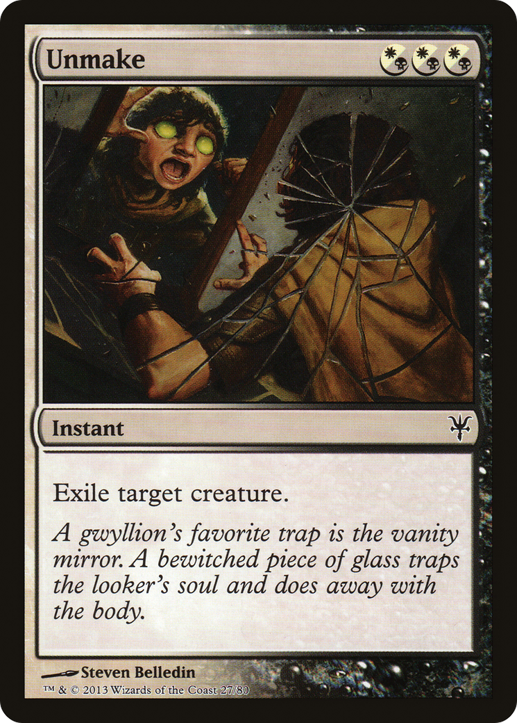 Unmake (DDK-027) - Duel Decks: Sorin vs. Tibalt - Premium MTG Single from Wizards of the Coast - Just $0.32! Shop now at Game Crave Tournament Store