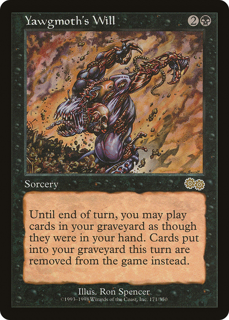 Yawgmoth's Will (USG-171) - Urza's Saga - Premium MTG Single from Wizards of the Coast - Just $128.28! Shop now at Game Crave Tournament Store