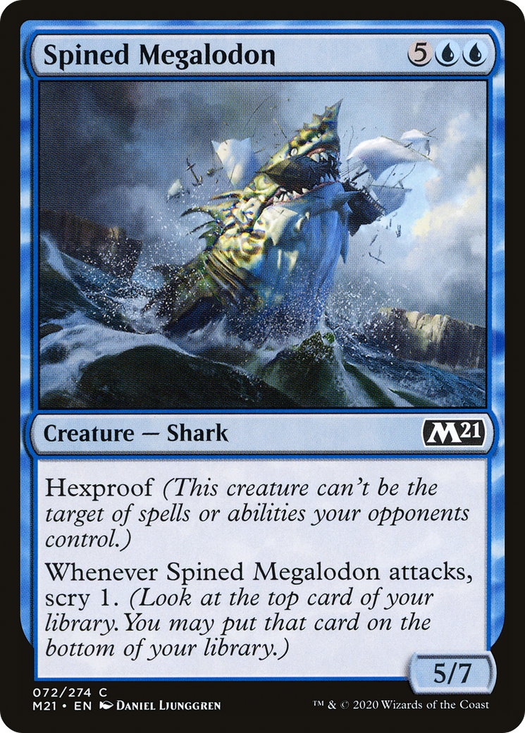 Spined Megalodon (M21-072) - Core Set 2021 - Premium MTG Single from Wizards of the Coast - Just $0.25! Shop now at Game Crave Tournament Store