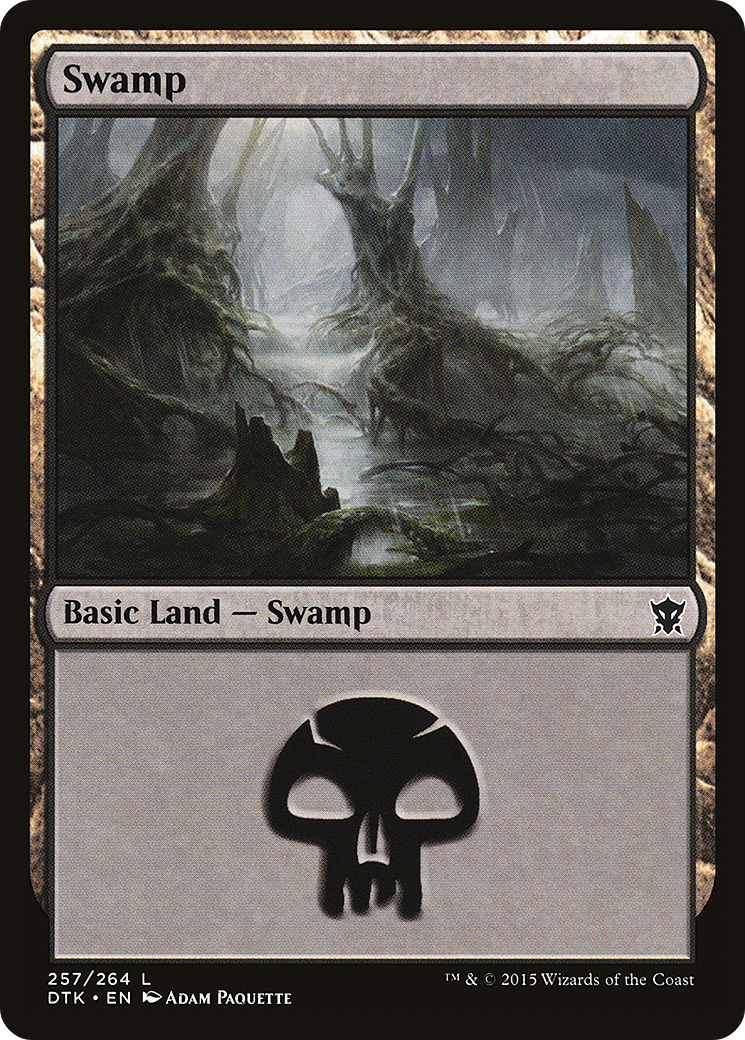 Swamp (DTK-257) - Dragons of Tarkir - Premium MTG Single from Wizards of the Coast - Just $0.08! Shop now at Game Crave Tournament Store