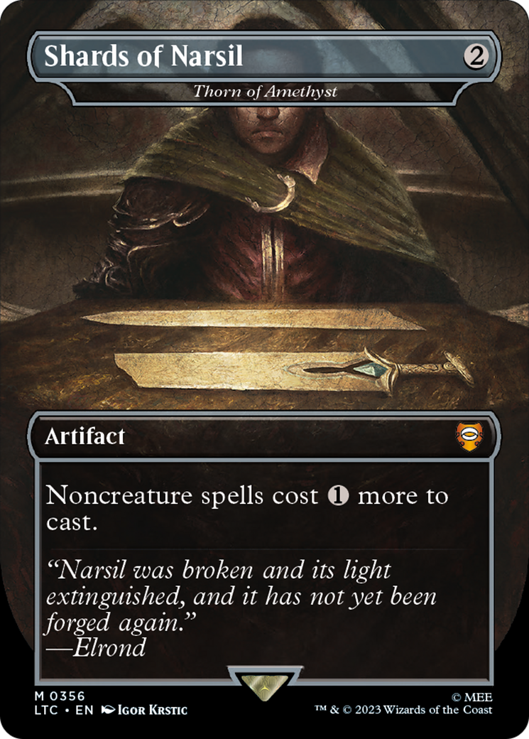 Thorn of Amethyst (LTC-356) - Tales of Middle-earth Commander / Shards of Narsil (Borderless) Foil - Premium MTG Single from Wizards of the Coast - Just $0.43! Shop now at Game Crave Tournament Store