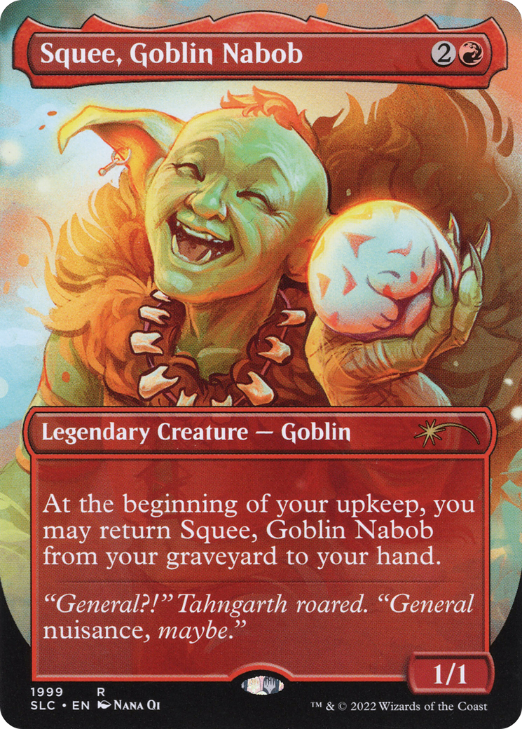 Squee, Goblin Nabob (SLC-1999) - Secret Lair 30th Anniversary Countdown Kit (Borderless) - Premium MTG Single from Wizards of the Coast - Just $0.22! Shop now at Game Crave Tournament Store