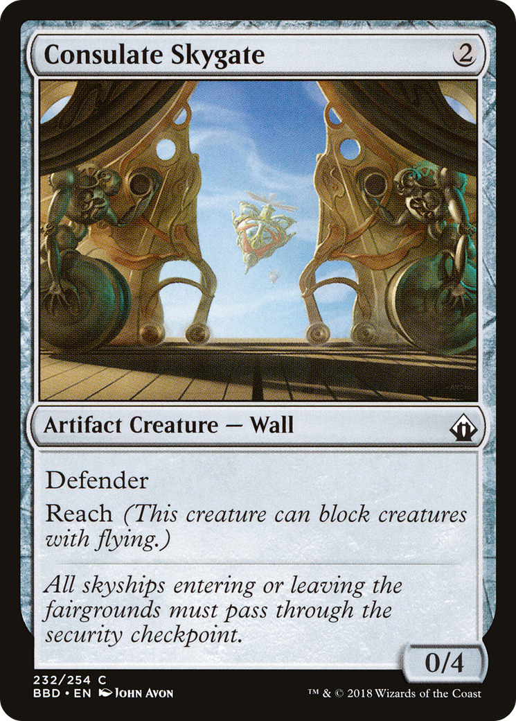 Consulate Skygate (BBD-232) - Battlebond Foil - Premium MTG Single from Wizards of the Coast - Just $0.08! Shop now at Game Crave Tournament Store