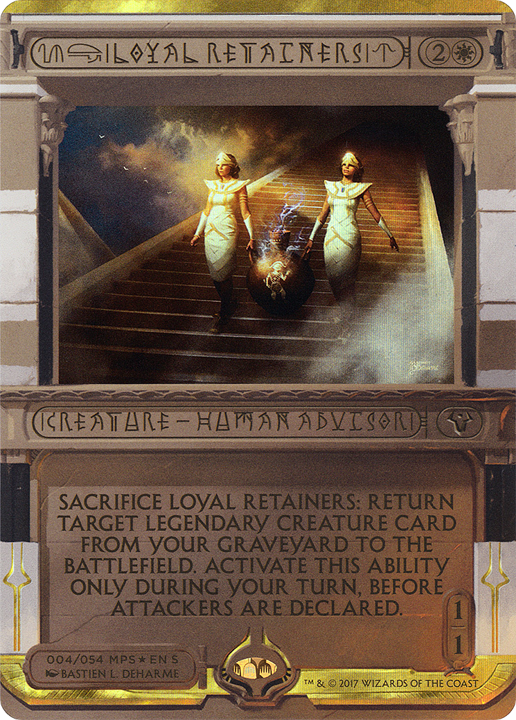 Loyal Retainers (MP2-004) - Amonkhet Invocations (Borderless) Foil - Premium MTG Single from Wizards of the Coast - Just $5.90! Shop now at Game Crave Tournament Store