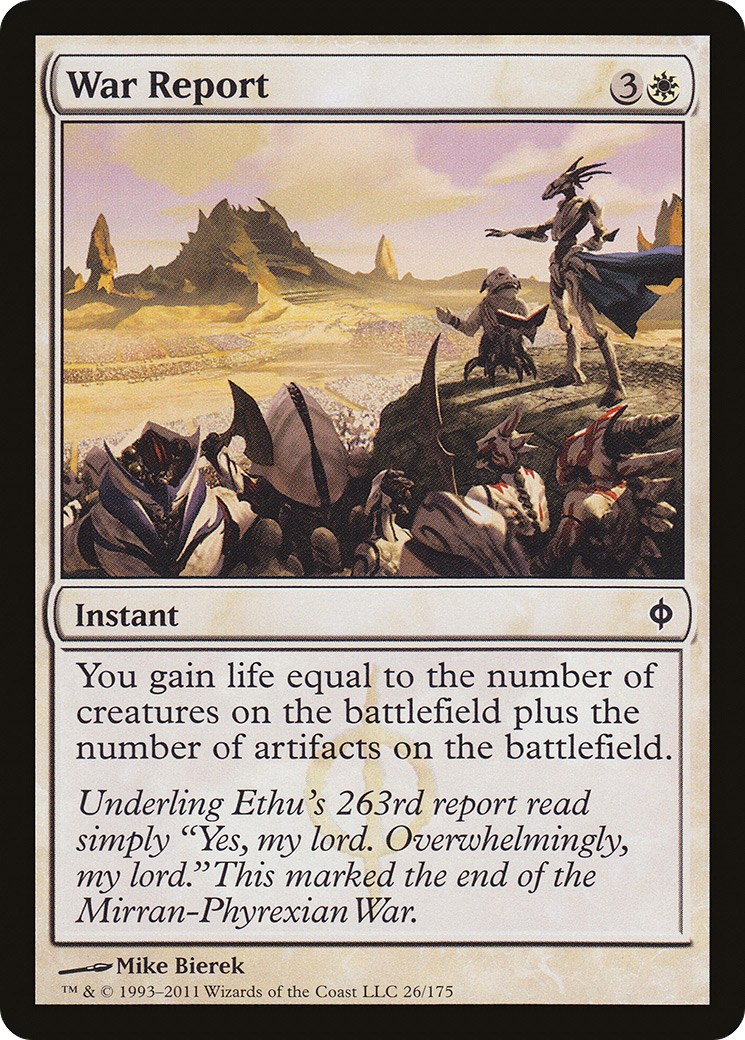 War Report (NPH-026) - New Phyrexia Foil - Premium MTG Single from Wizards of the Coast - Just $0.10! Shop now at Game Crave Tournament Store