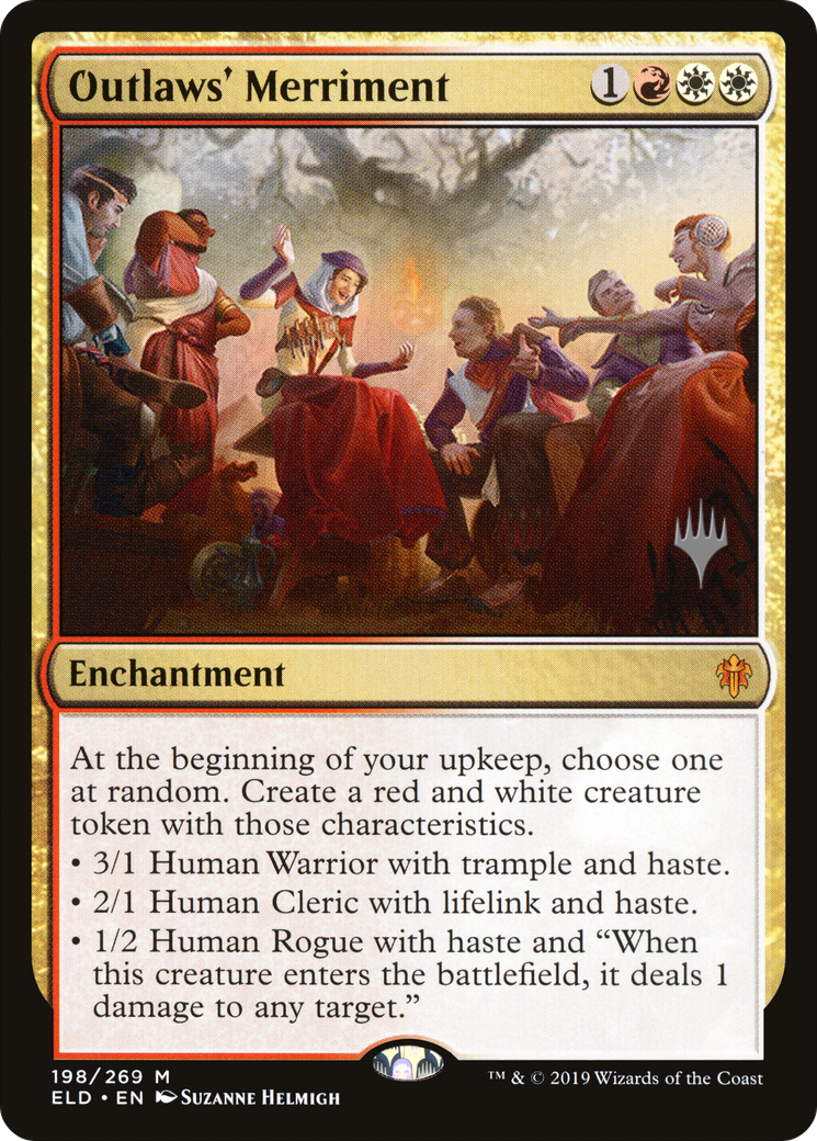Outlaws' Merriment (PELD-198P) - Throne of Eldraine Promos Foil - Premium MTG Single from Wizards of the Coast - Just $0.32! Shop now at Game Crave Tournament Store