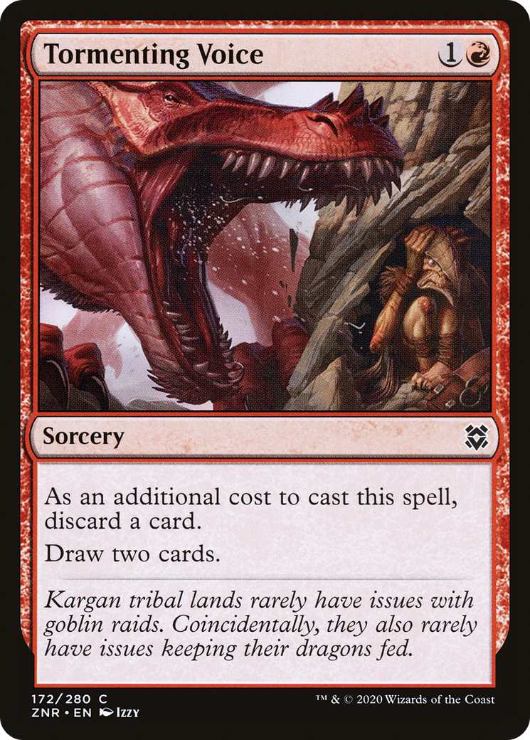 Tormenting Voice (ZNR-172) - Zendikar Rising Foil - Premium MTG Single from Wizards of the Coast - Just $0.08! Shop now at Game Crave Tournament Store
