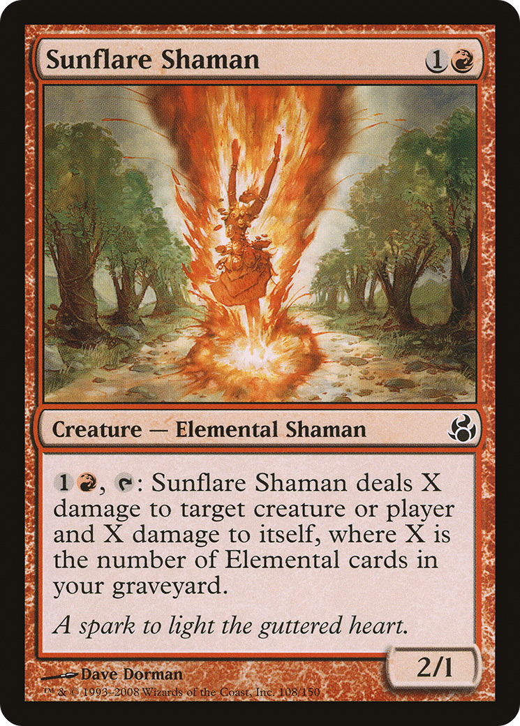 Sunflare Shaman (MOR-108) - Morningtide - Premium MTG Single from Wizards of the Coast - Just $0.08! Shop now at Game Crave Tournament Store