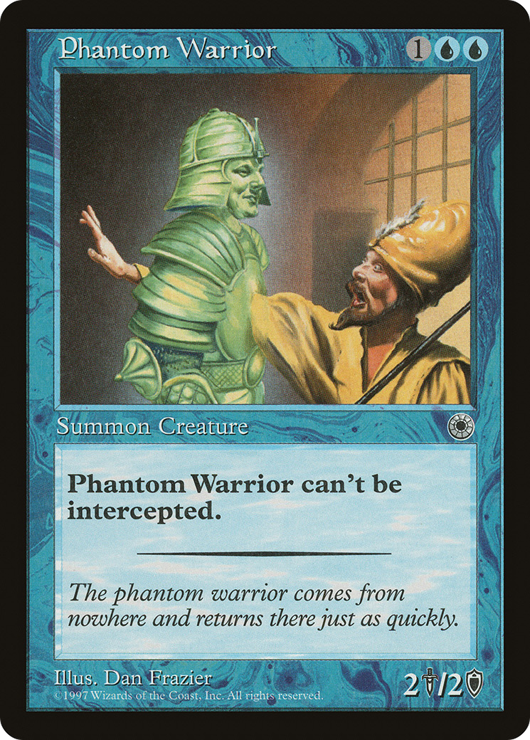 Phantom Warrior (POR-065) - Portal - Premium MTG Single from Wizards of the Coast - Just $0.17! Shop now at Game Crave Tournament Store