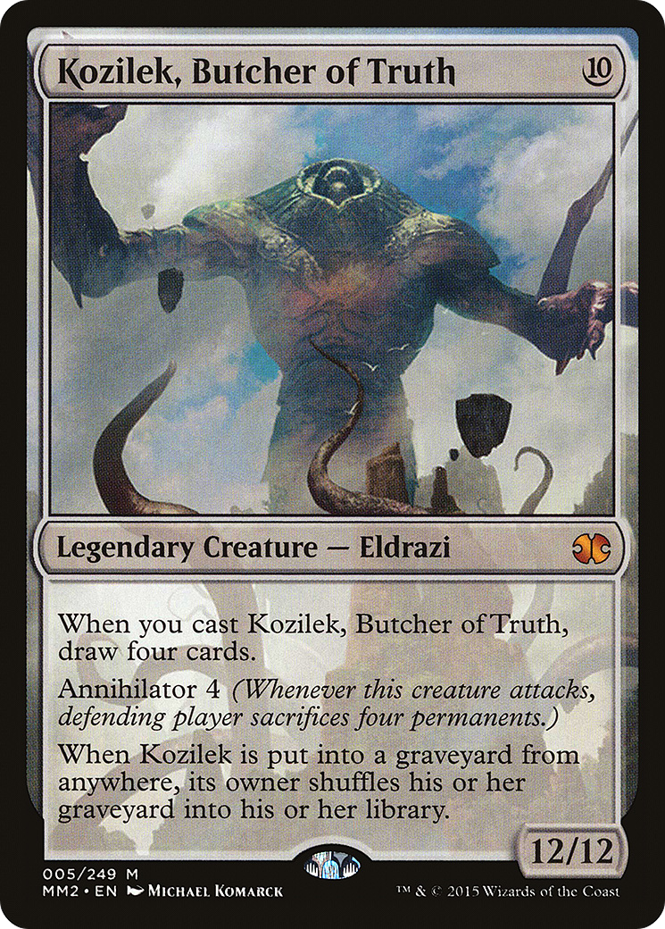 Kozilek, Butcher of Truth (MM2-005) - Modern Masters 2015 Foil - Premium MTG Single from Wizards of the Coast - Just $39.80! Shop now at Game Crave Tournament Store